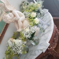 décor  de table chic et champêtre petit bouquet Mariage Hé fleur et moi fleuriste de Valenciennes