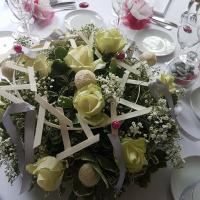 décor de table chic et champêtre Mariage Hé fleur et moi fleuriste de Valenciennes